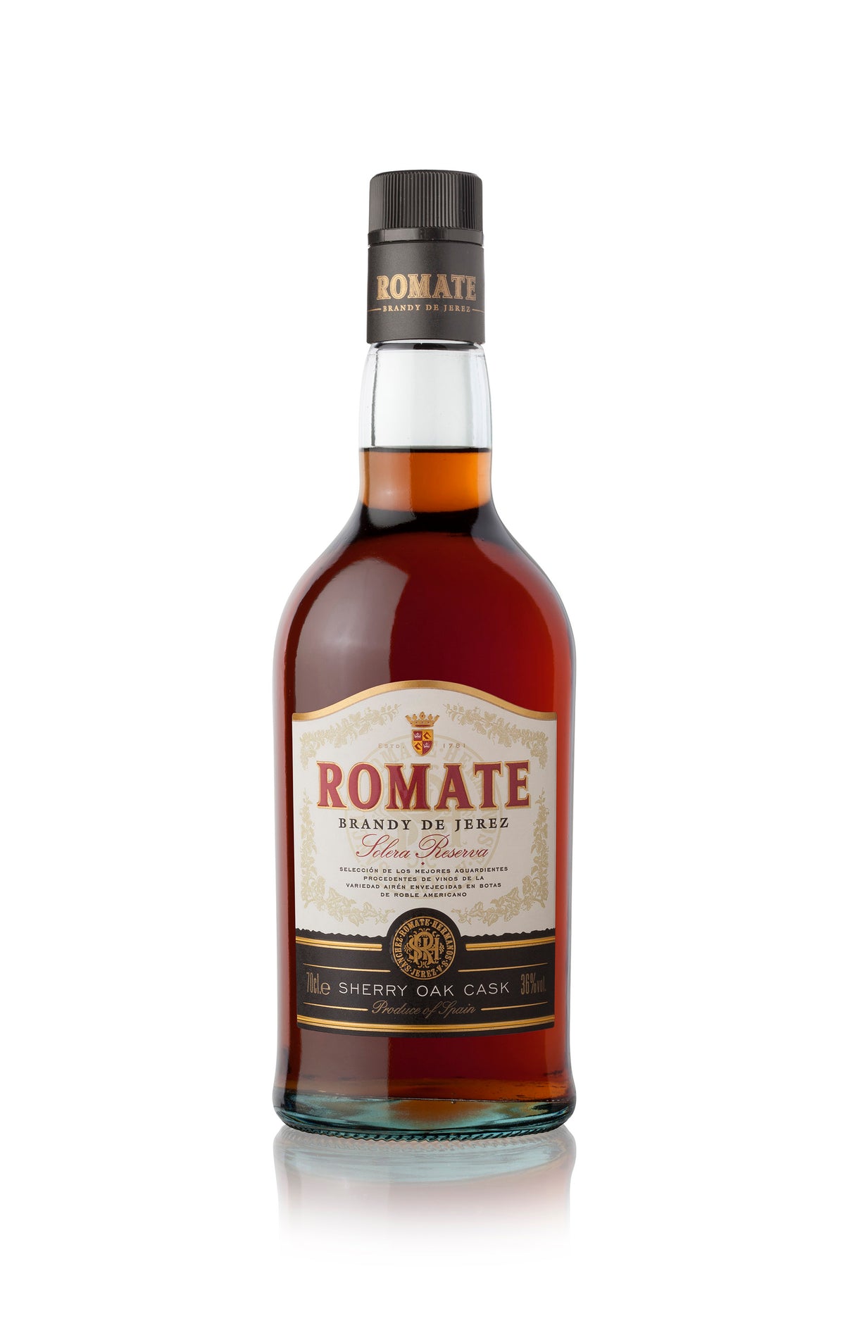 ROMATE Solera Reserva Brandy de Jerez 36% 0.7L