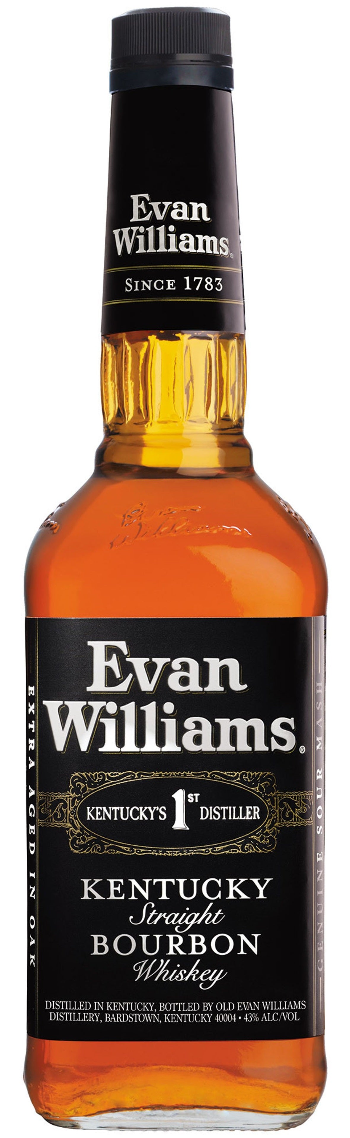 Evan Williams Kentucky Straight Bourbon Black Label 43% 0,7l